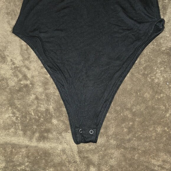 NWT A Pea In The Pod Grey State Ribbed Maternity Bodysuit Black Large - Picture 6 of 14